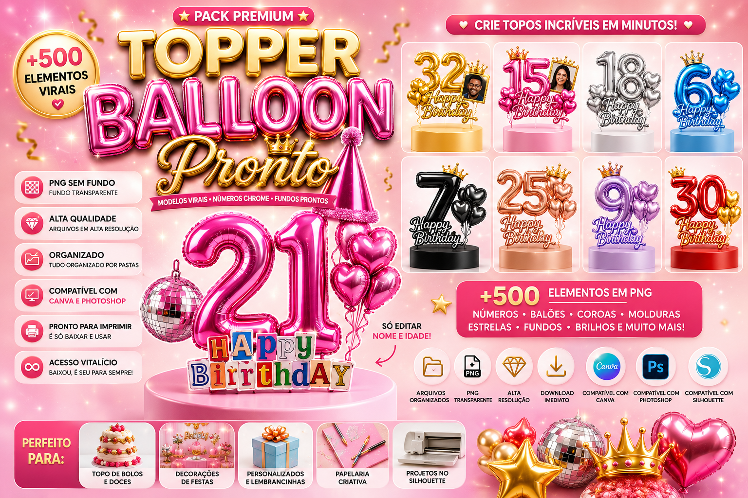 Pack Topper Balloon Viral — capa oficial